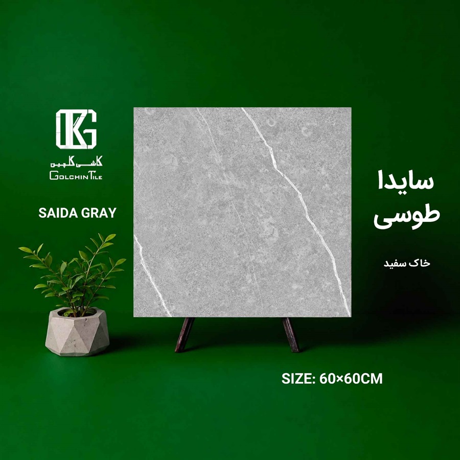 سرامیک خاک سفید سایدا طوسی 60×60